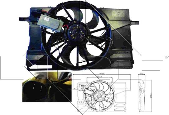 NRF 47412 - Ventilator, hlajenje motorja www.parts5.com