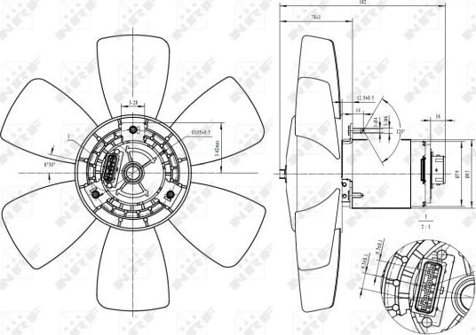 NRF 47429 - Fan, radiator www.parts5.com