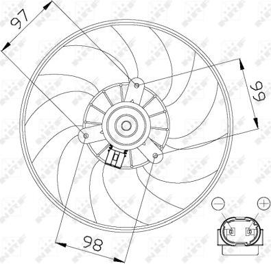 NRF 47557 - Fan, radiator parts5.com