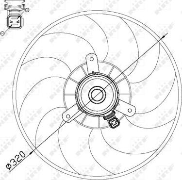 NRF 47514 - Fan, radiator parts5.com