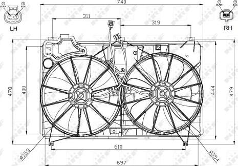 NRF 47577 - Fan, radiator parts5.com