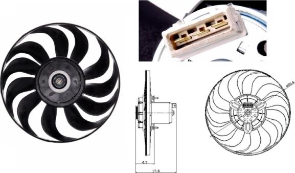 NRF 47641 - Fan, radiator parts5.com