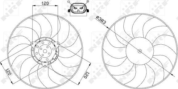 NRF 47666 - Ventilator, hlađenje motora www.parts5.com