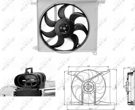 NRF 47686 - Ventilátor, motorhűtés www.parts5.com