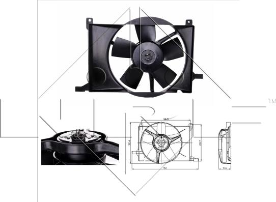 NRF 47009 - Fan, radiator parts5.com