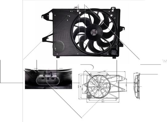 NRF 47004 - Fan, radiator parts5.com