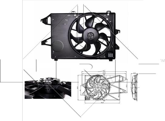 NRF 47005 - Fan, radiator parts5.com