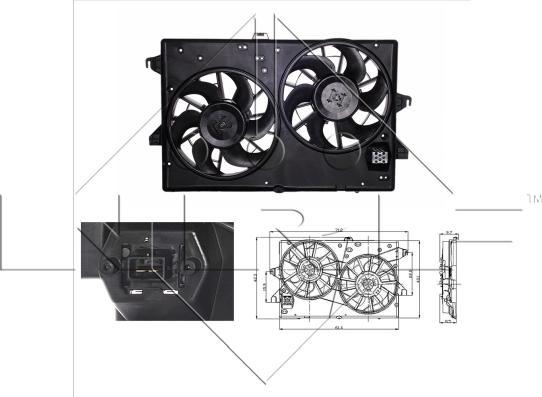 NRF 47003 - Fan, radiator parts5.com