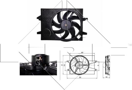 NRF 47007 - Fan, radiator parts5.com