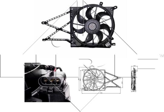 NRF 47015 - Fan, radiator parts5.com