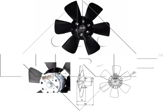 NRF 47390 - Fan, radiator parts5.com