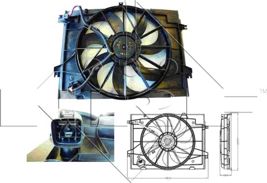 NRF  47285 - Fan, radiator parts5.com