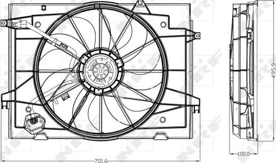 NRF  47285 - Ventilator, hlajenje motorja www.parts5.com