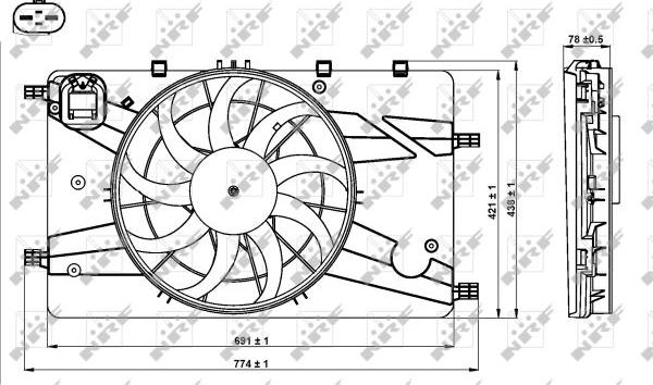 NRF 47757 - Fan, radiator www.parts5.com