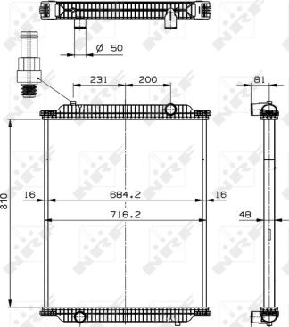 NRF 599563 - Radiator, engine cooling www.parts5.com