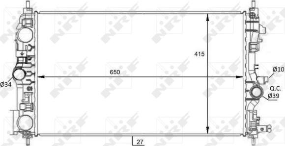 NRF 59076 - Radiator, engine cooling www.parts5.com