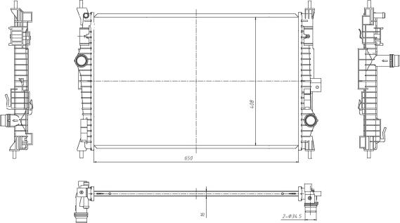 NRF 59302 - Chladič, chlazení motoru www.parts5.com