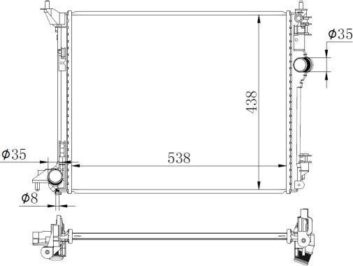 NRF 59270 - Hladilnik, hlajenje motorja www.parts5.com