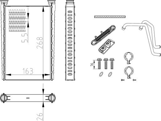 NRF 54417 - Heat Exchanger, interior heating www.parts5.com