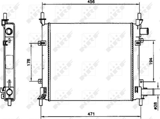 NRF 54601 - Radiator, engine cooling www.parts5.com