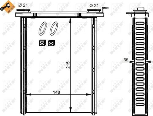 NRF 54346 - Výměník tepla, vnitřní vytápění www.parts5.com