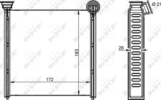 NRF 54342 - Výmenník tepla vnútorného kúrenia www.parts5.com