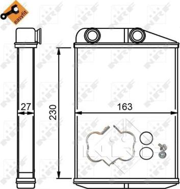 NRF 54309 - Heat Exchanger, interior heating www.parts5.com