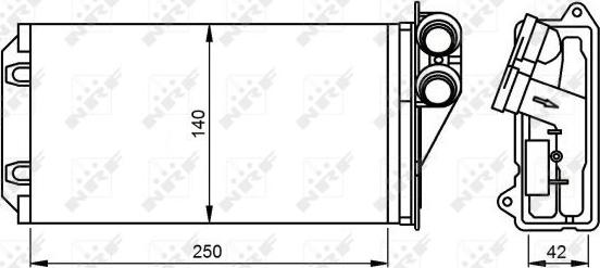 NRF 54305 - Výměník tepla, vnitřní vytápění www.parts5.com