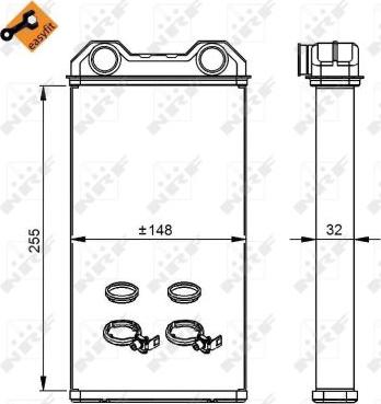 NRF 54300 - Топлообменник, отопление на вътрешното пространство www.parts5.com