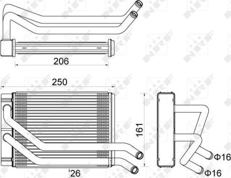 NRF 54313 - Heat Exchanger, interior heating www.parts5.com