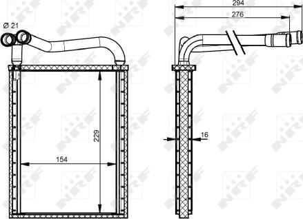 NRF 54339 - Toplotni izmenevalnik, ogrevanje notranjega prostora www.parts5.com