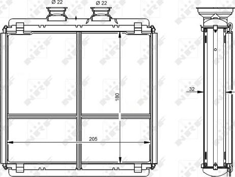 NRF 54338 - Schimbator caldura, incalzire habitaclu www.parts5.com