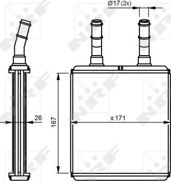 NRF  54291 - Heat Exchanger, interior heating www.parts5.com