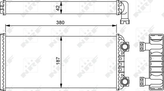 NRF 54244 - Heat Exchanger, interior heating www.parts5.com