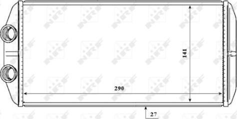 NRF 54210 - Heat Exchanger, interior heating parts5.com