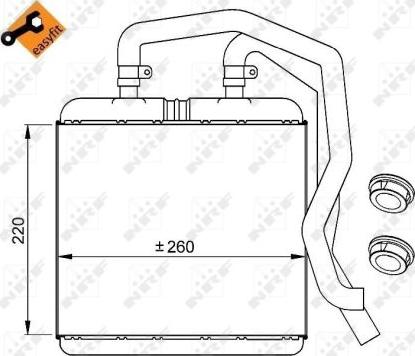 NRF 54217 - Heat Exchanger, interior heating parts5.com