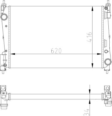 NRF 54752A - Radiator, engine cooling www.parts5.com