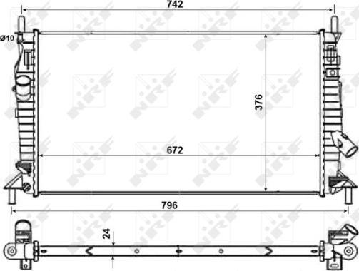 NRF 55327 - Radiador, refrigeración del motor www.parts5.com