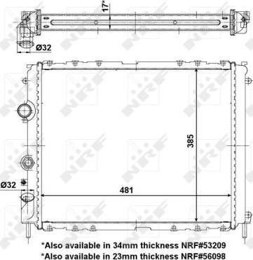 NRF 56099 - Ψυγείο, ψύξη κινητήρα www.parts5.com