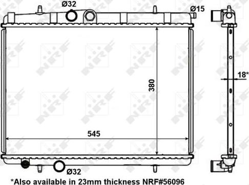 NRF 56095 - Radiator, engine cooling www.parts5.com