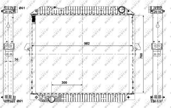 NRF 56072 - Радиатор, охлаждане на двигателя www.parts5.com