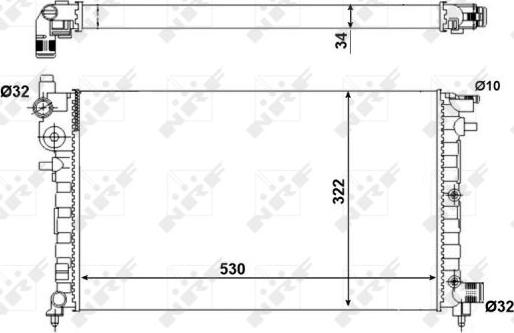 NRF 509502A - Radiator, engine cooling www.parts5.com