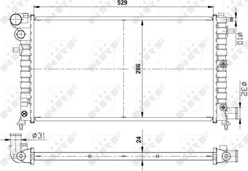 NRF 509502 - Radiator, engine cooling www.parts5.com