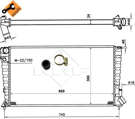 NRF 509510 - Radiator, engine cooling www.parts5.com