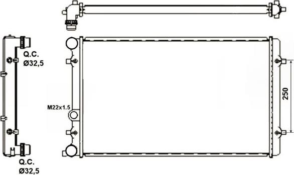 NRF 509529A - Radiador, refrigeración del motor www.parts5.com