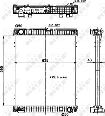 NRF 509873 - Radiator, engine cooling www.parts5.com