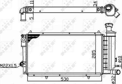 NRF 50406A - Radiator, engine cooling www.parts5.com