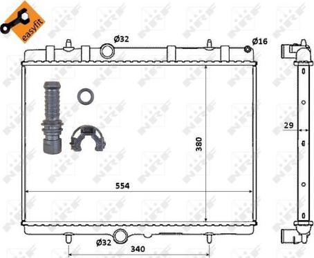 NRF 50437 - Radiator, engine cooling parts5.com