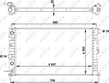 NRF 50219A - Radiador, refrigeración del motor www.parts5.com