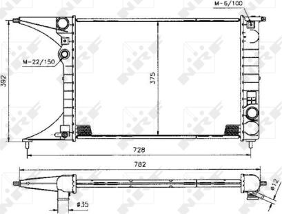 NRF 50222 - Radiator, engine cooling www.parts5.com